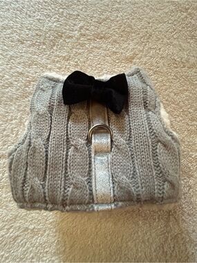 XS Pet Harness Vest with Black Bow